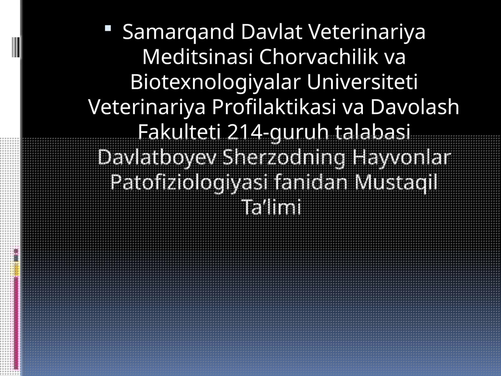Stress va adaptatsion sindrom