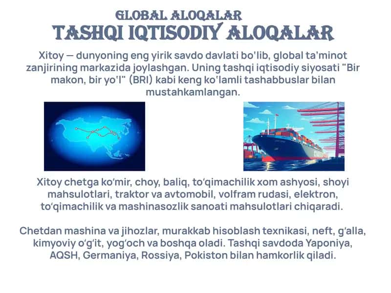 Xitoyning Tashqi Iqtisodiy Aloqalari