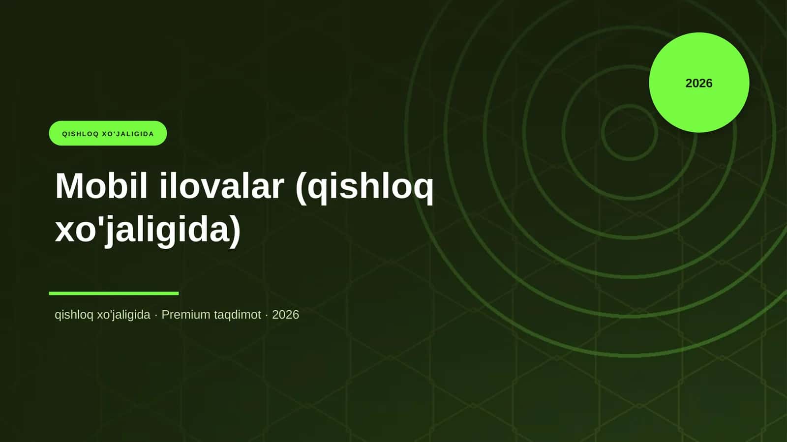 Mobil ilovalar (qishloq xo'jaligida)