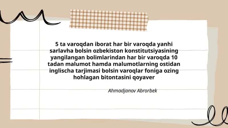 O'zbekiston Konstitutsiyasi