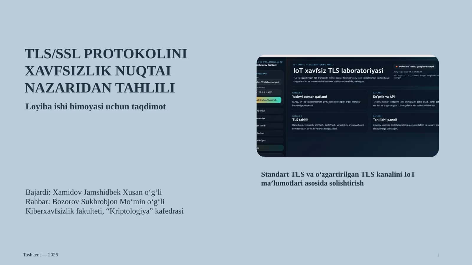 TLS/SSL PROTOKOLINI XAVFSIZLIK NUQTAI NAZARIDAN TAHLILI