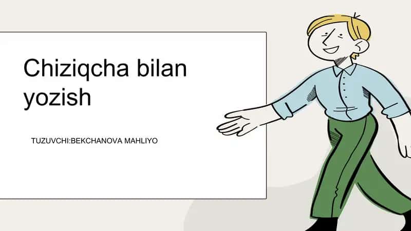 chiziqcha bilan yozish