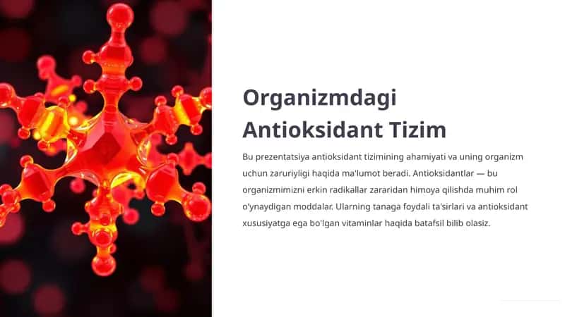 Organizmdagi Antioksidant Tizim