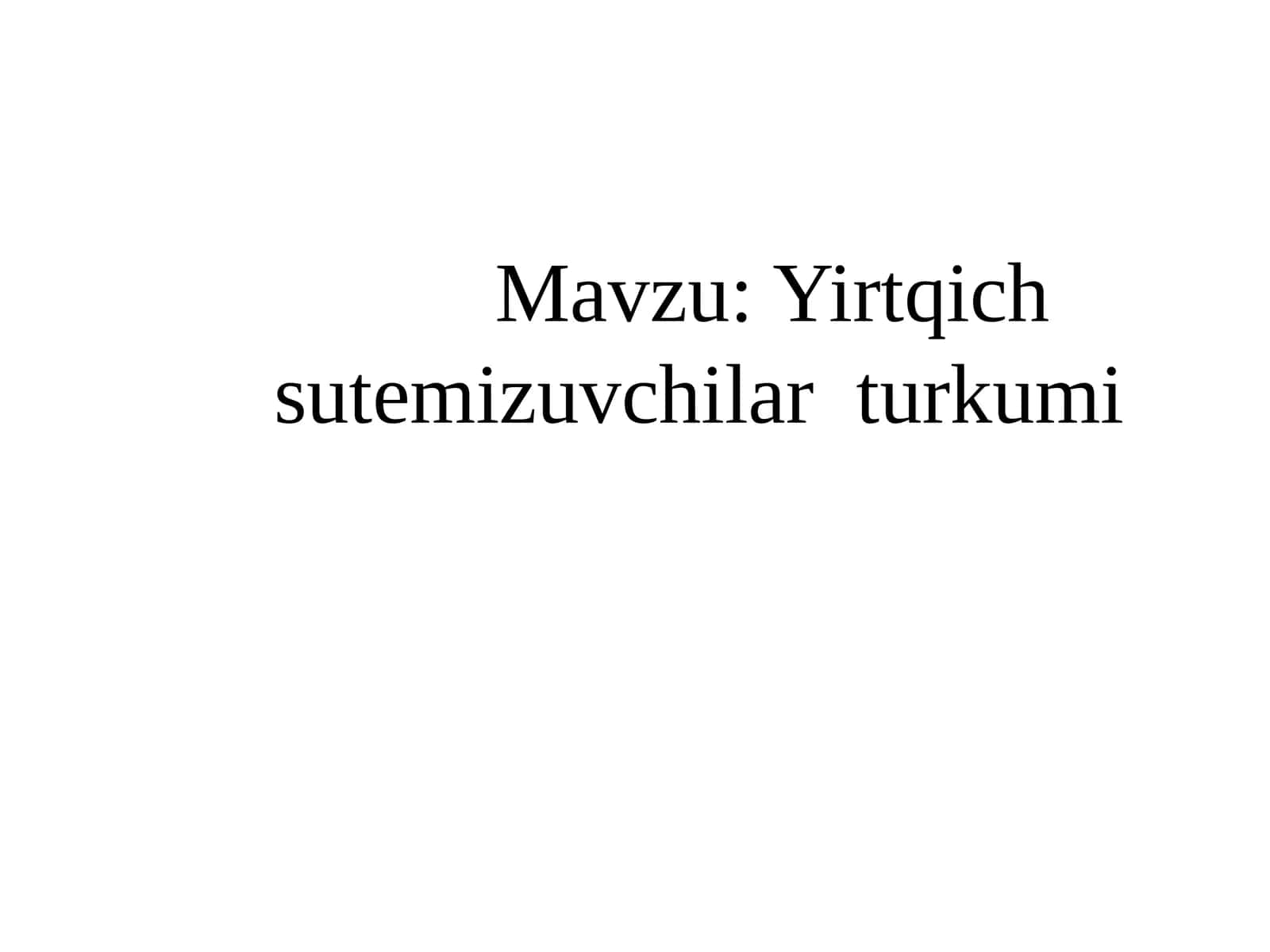 Yirtqichsutemizuvchilarturkumi