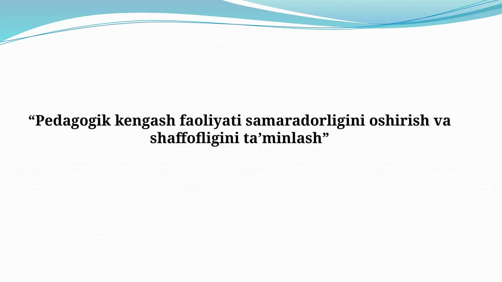 Yoshlarning sifatli ta’lim olish imkoniyati