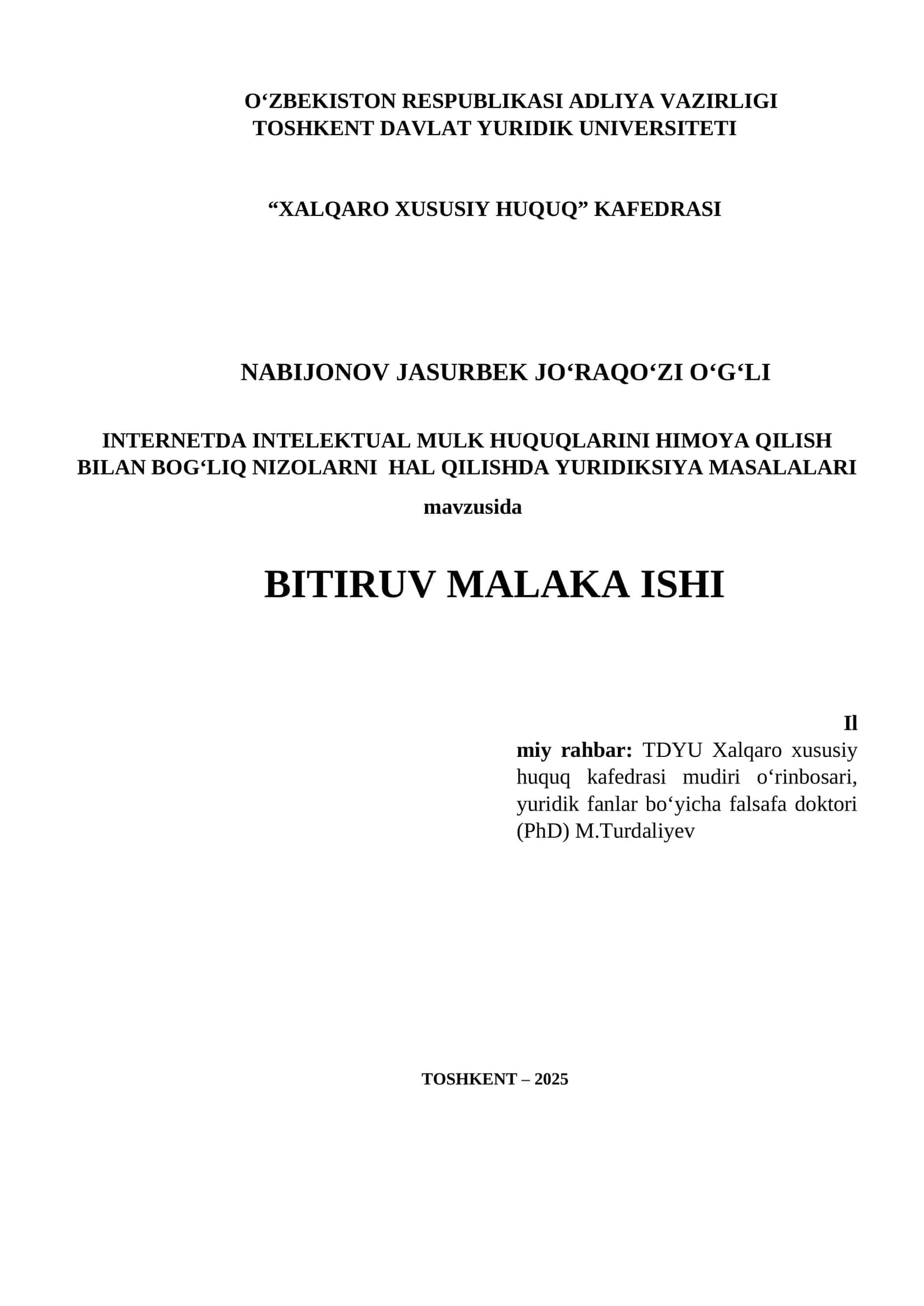 BITIRUV MALAKA ISHI