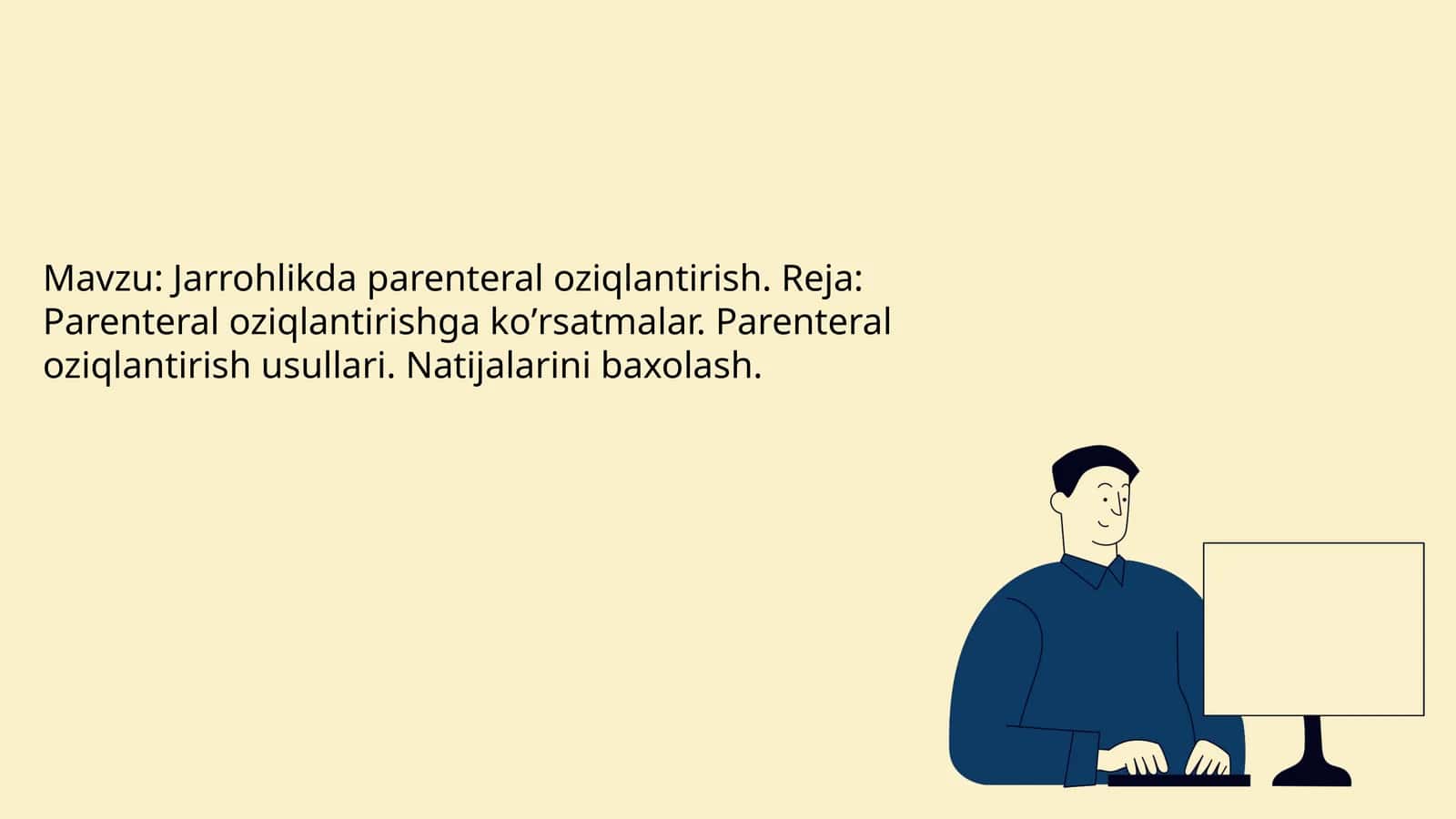 Jarrohlikda parenteral oziqlantirish