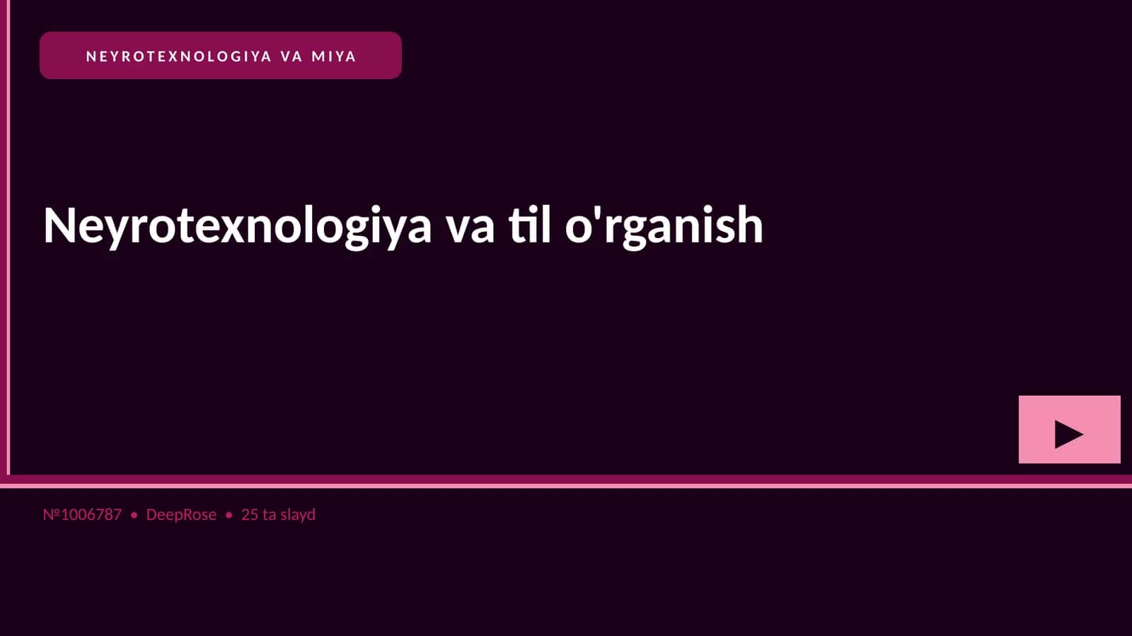 Neyrotexnologiya va til o'rganish
