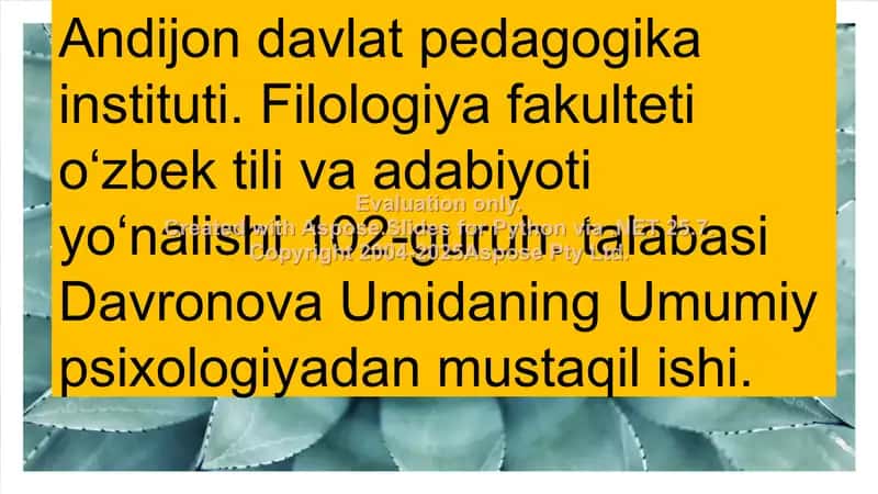 Maktabgacha yosh davrida psixik rivojlanish xususiyatlari