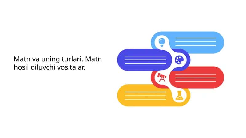 Matn va uning turlari. Matn hosil qiluvchi vositalar.