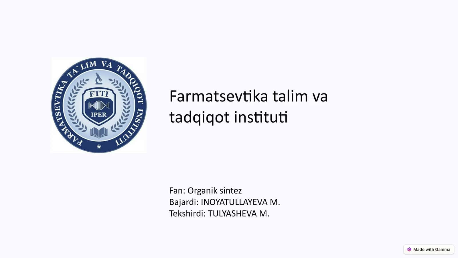 Parafin va olefin asosida olingan dori preparatlarining farmakologik xususiyatlari