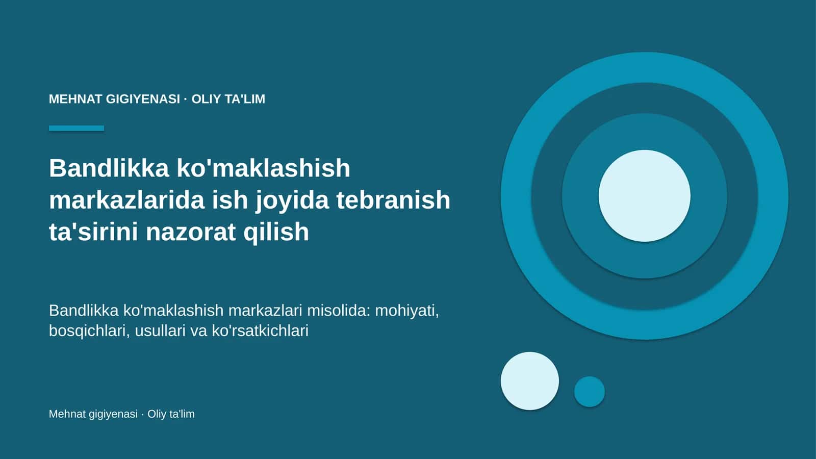 MEHNAT GIGIYENASI · OLIY TA'LIM