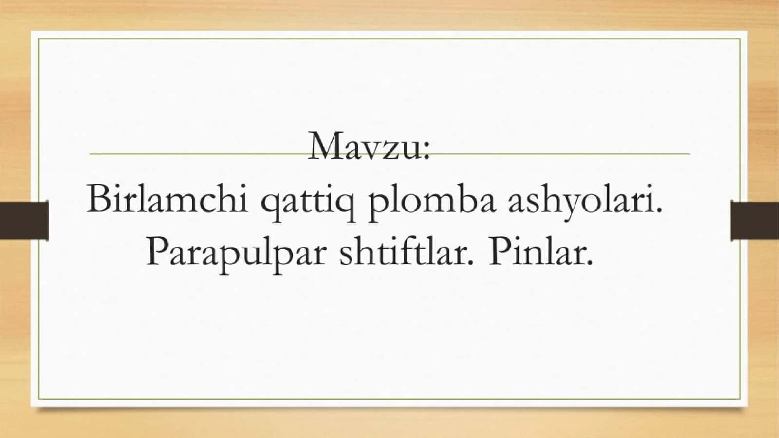 Birlamchi qattiq plomba ashyolari