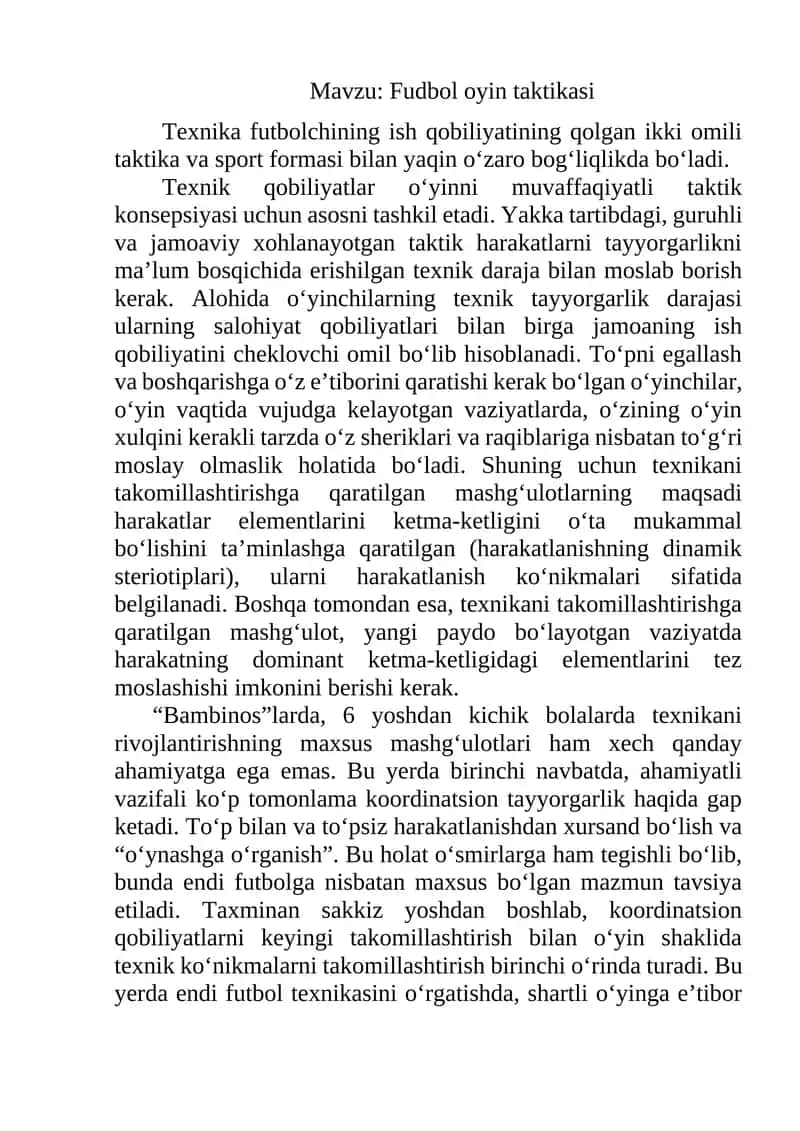 Fudbol oyin taktikasi