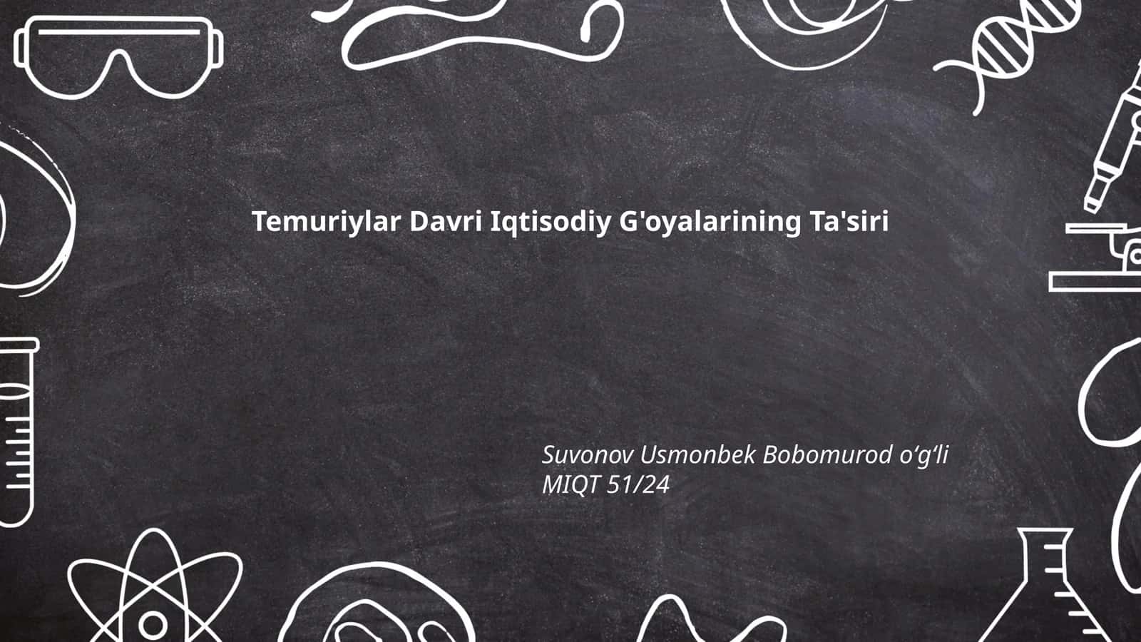 Temuriylar Davri Iqtisodiy G'oyalarining Ta'siri
