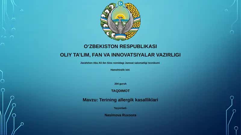 Terining allergik kasalliklari