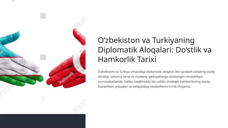 O‘zbekiston va Turkiyaning Diplomatik Aloqalari: Do‘stlik va Hamkorlik Tarixi