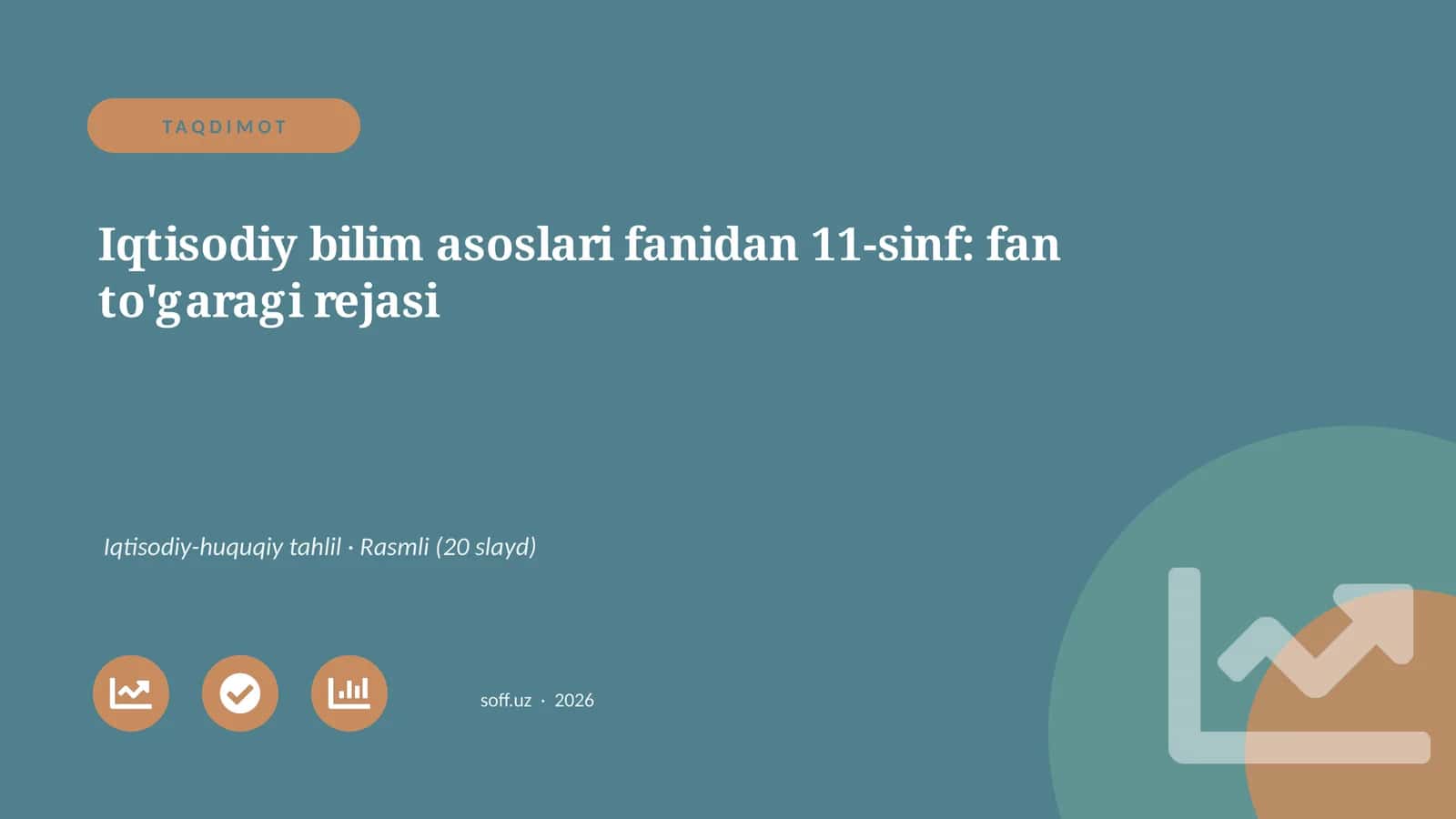 Iqtisodiy bilim asoslari fanidan 11-sinf: fan to'garagi rejasi