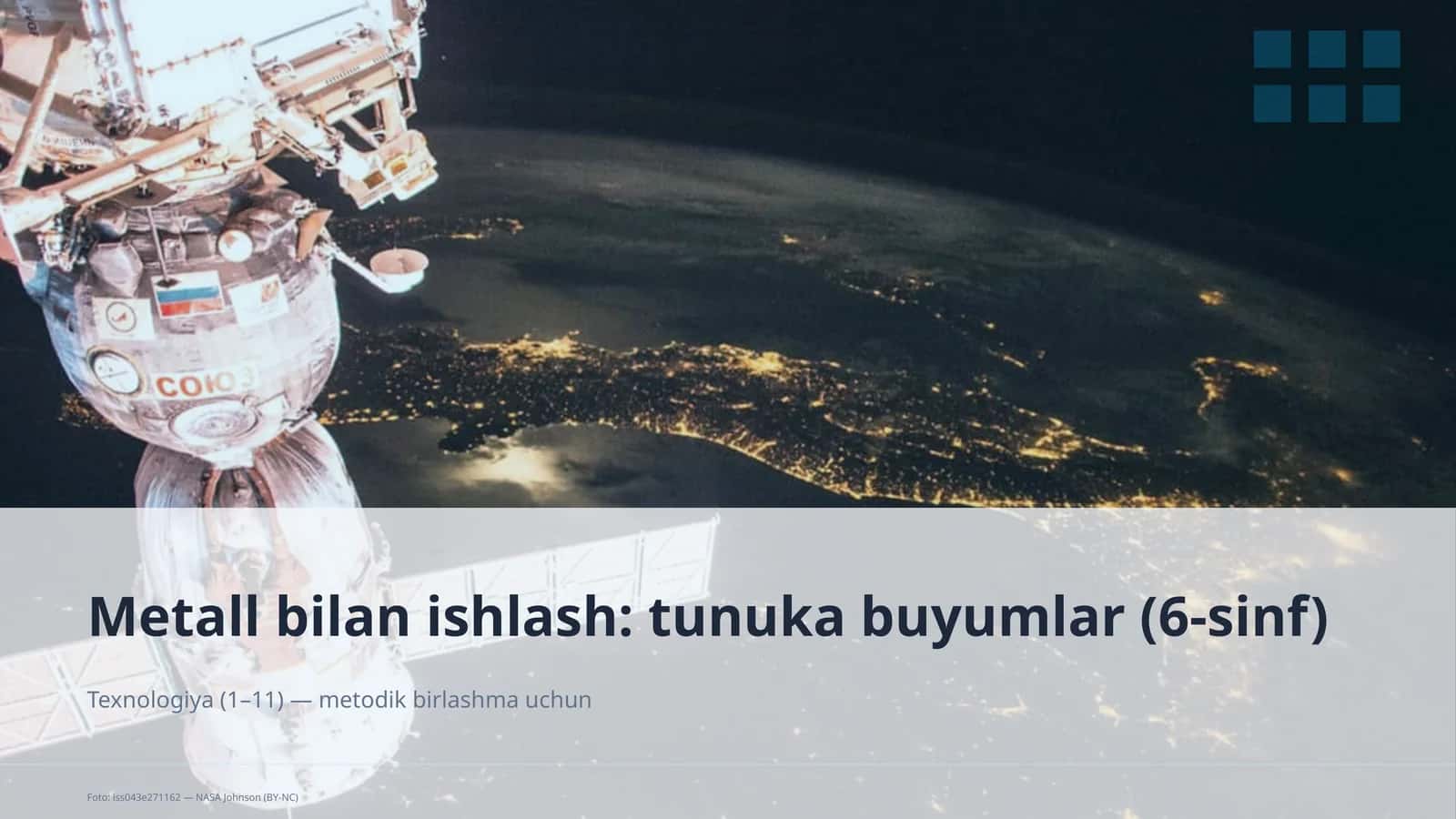 Metall bilan ishlash: tunuka buyumlar (6-sinf)