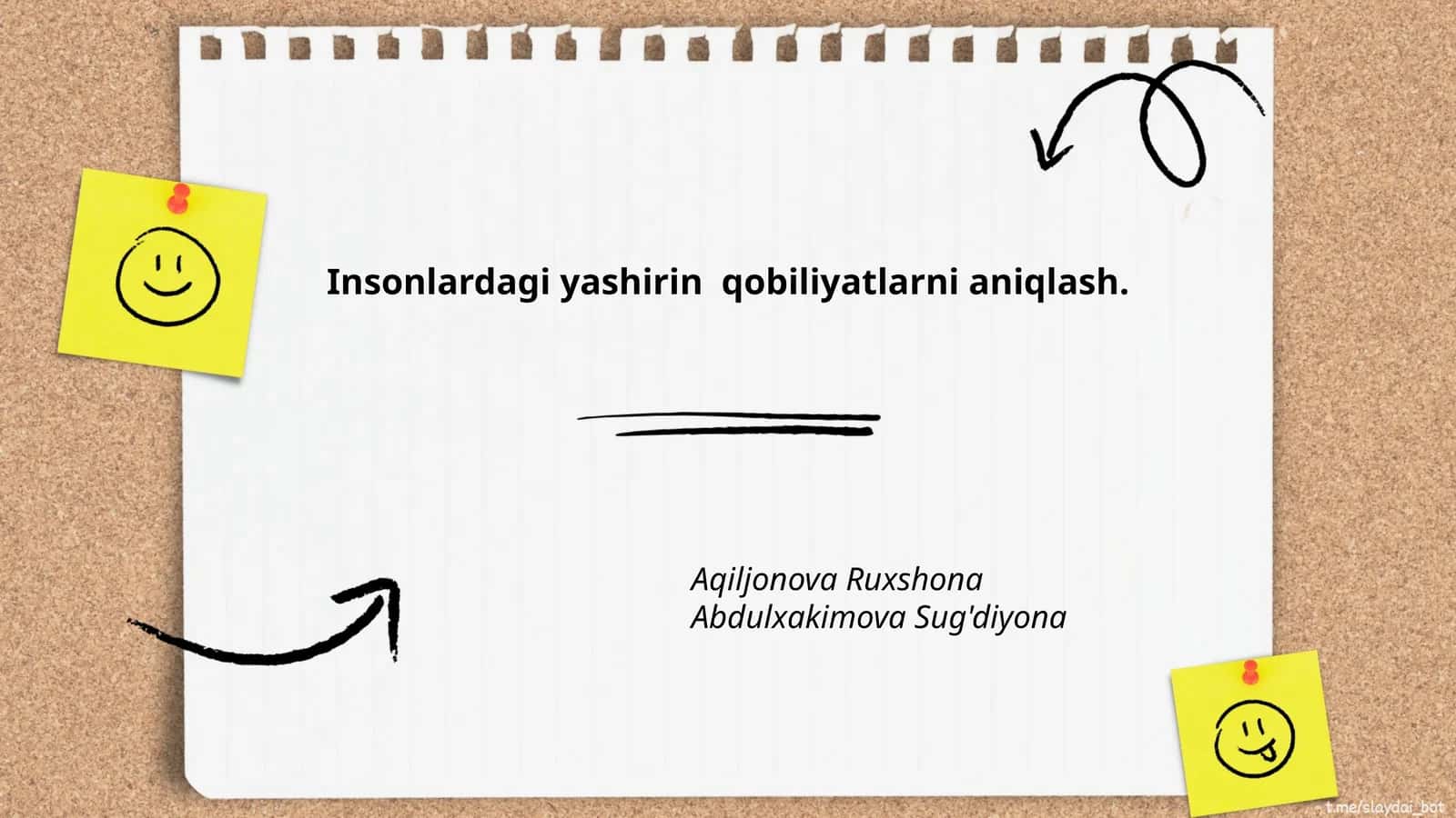 Yashirin qobiliyatlarni aniqlashda testlar