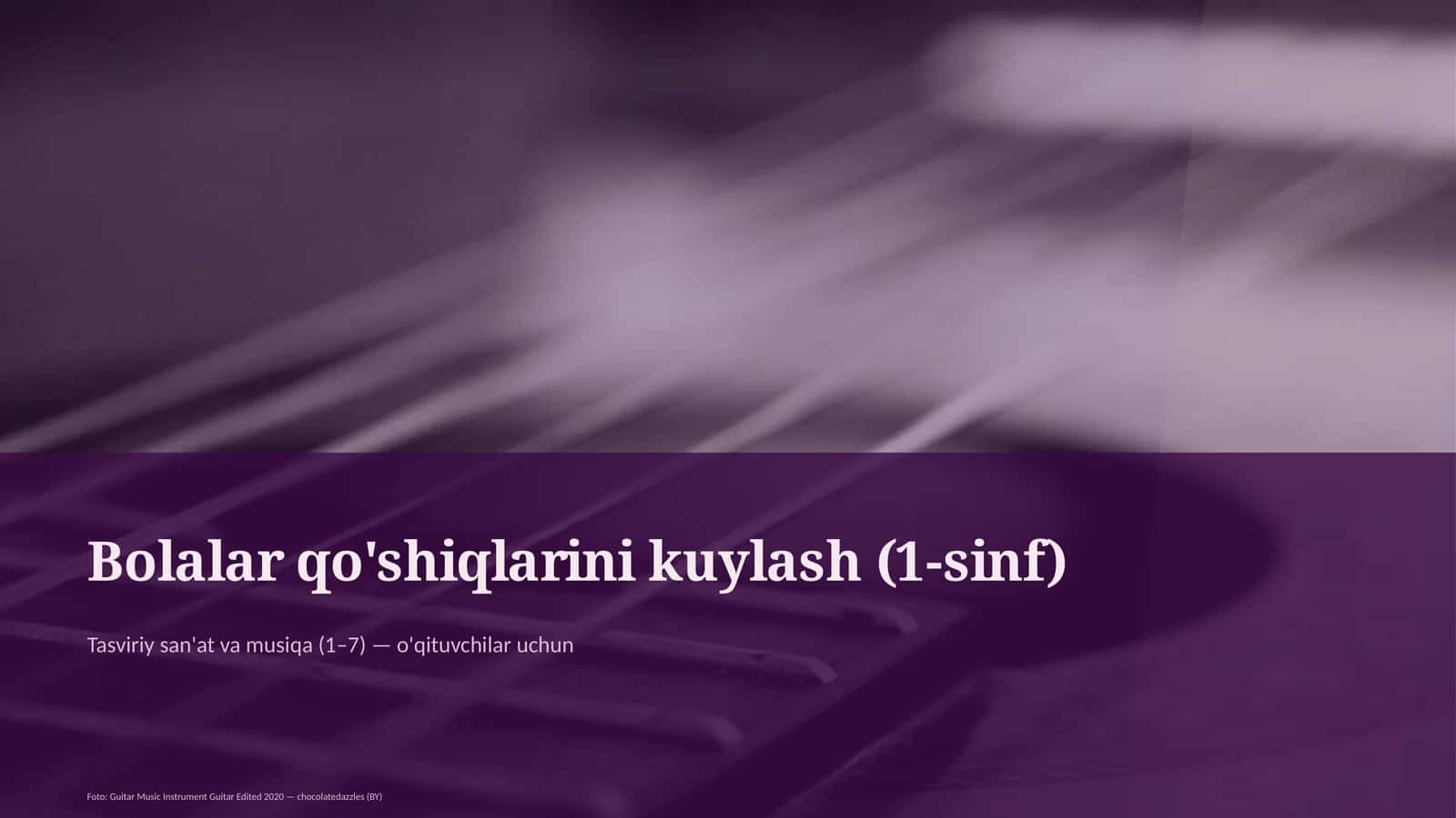 Bolalar qo'shiqlarini kuylash (1-sinf)