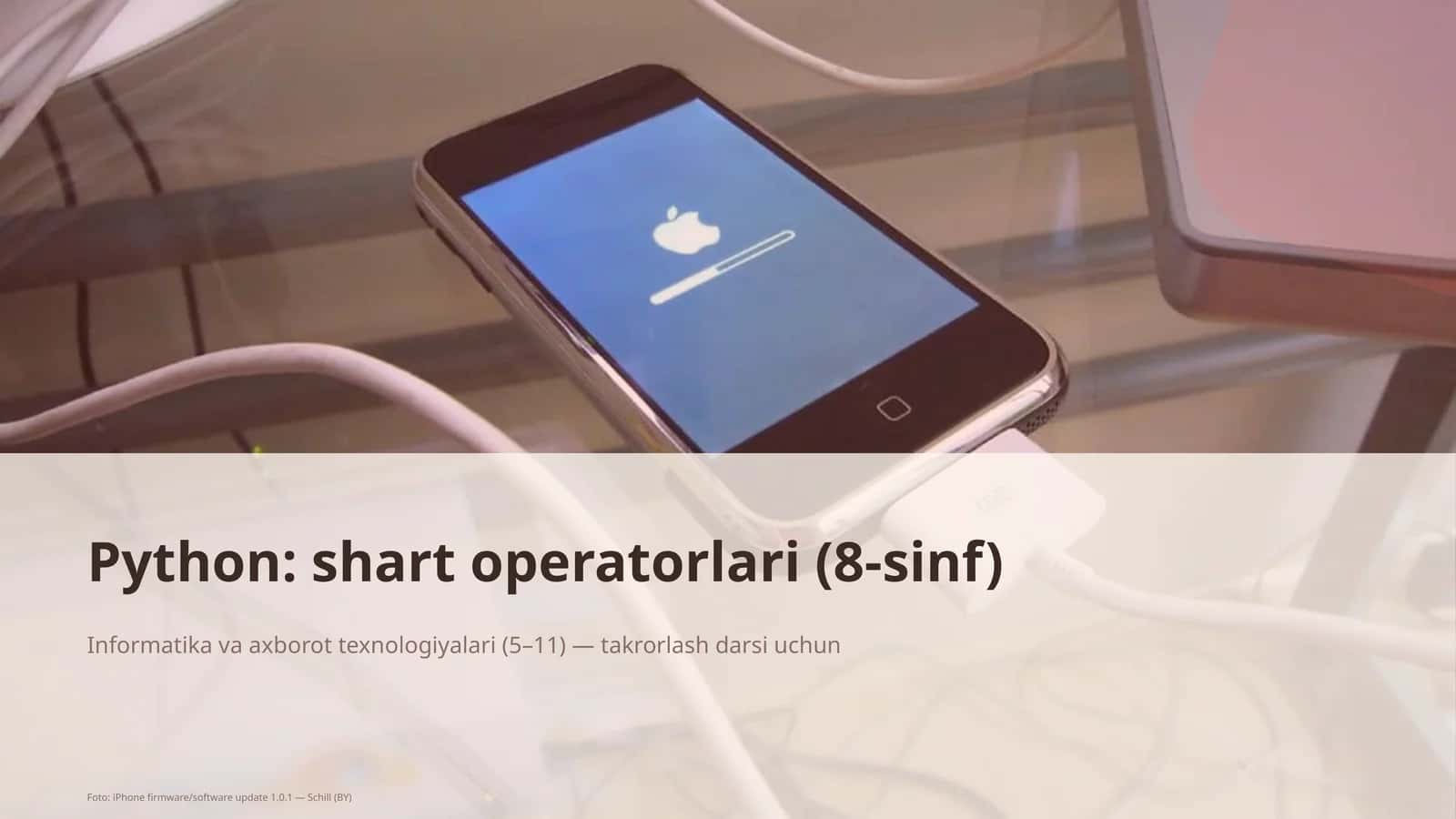 Python: shart operatorlari (8-sinf)