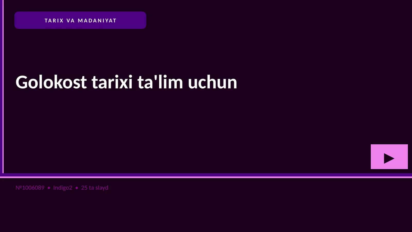 Golokost tarixi ta'lim uchun