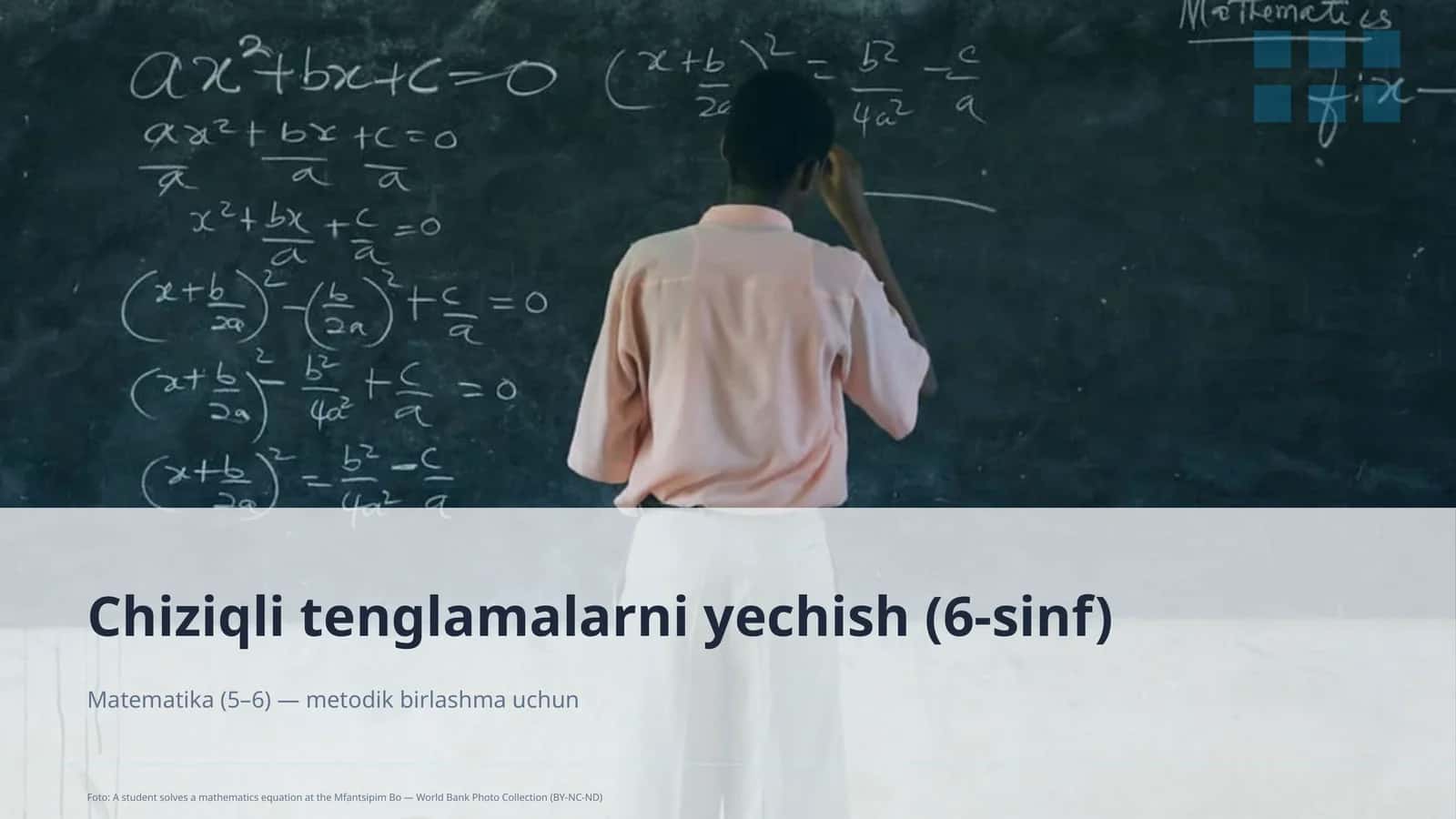 Chiziqli tenglamalarni yechish (6-sinf)