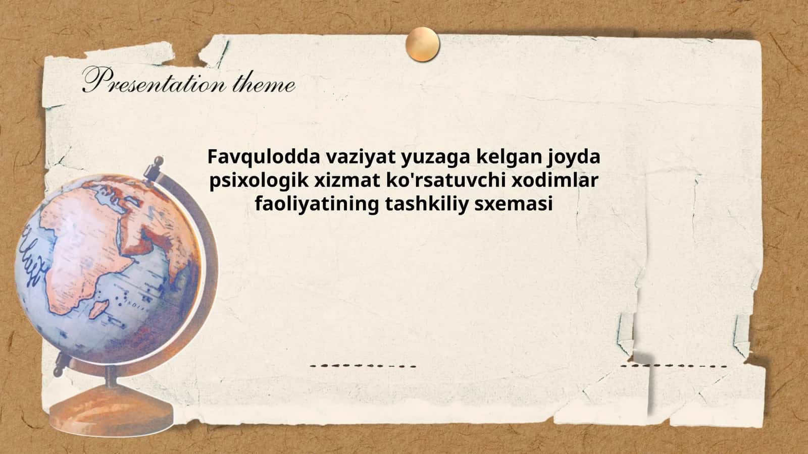 Favqulodda vaziyat yuzaga kelgan joyda psixologik xizmat ko'rsatuvchi xodimlar faoliyatining tashkiliy sxemasi