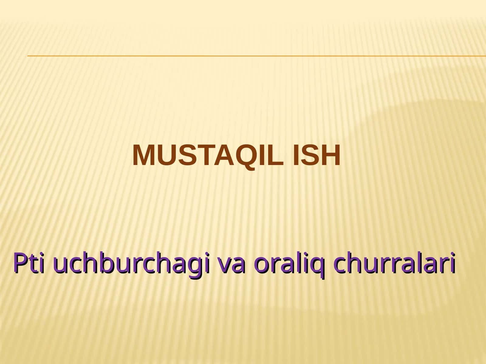 Pti uchburchagi va oraliq churralari