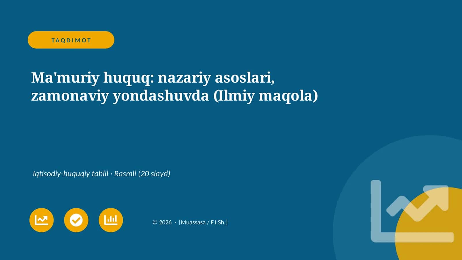 Ma'muriy huquq: nazariy asoslari, zamonaviy yondashuvda (Ilmiy maqola)