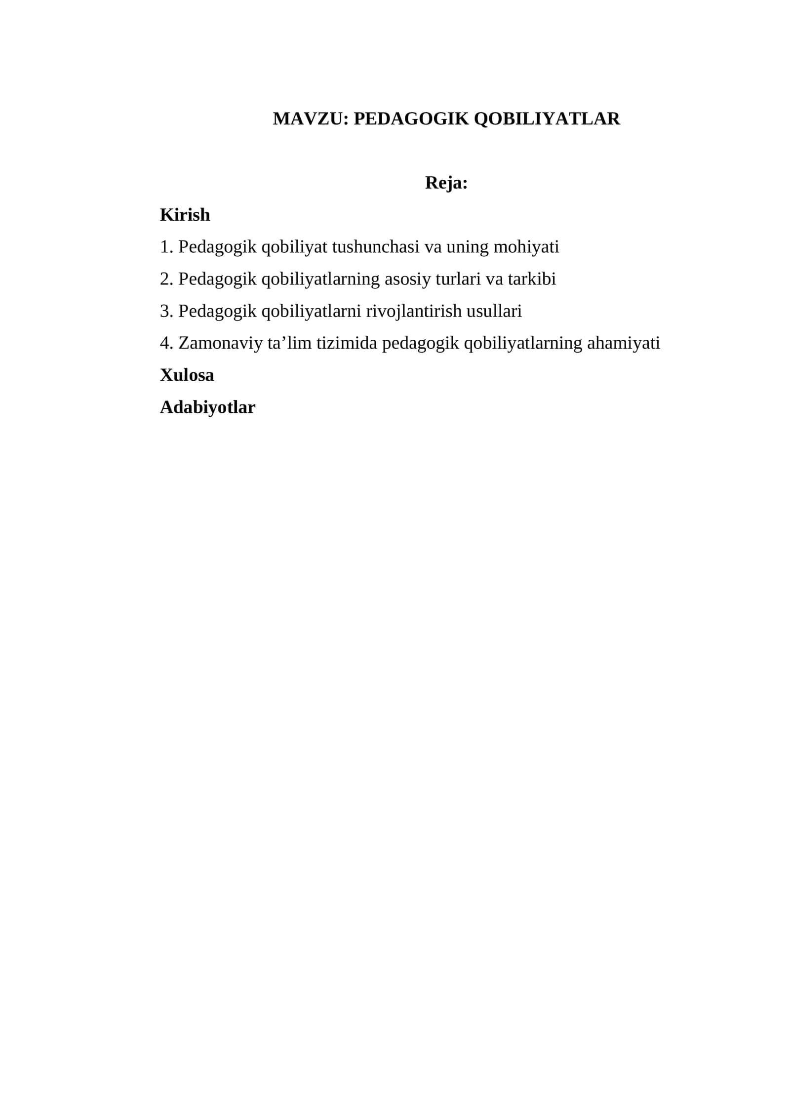 Pedagogik qobiliyatlar