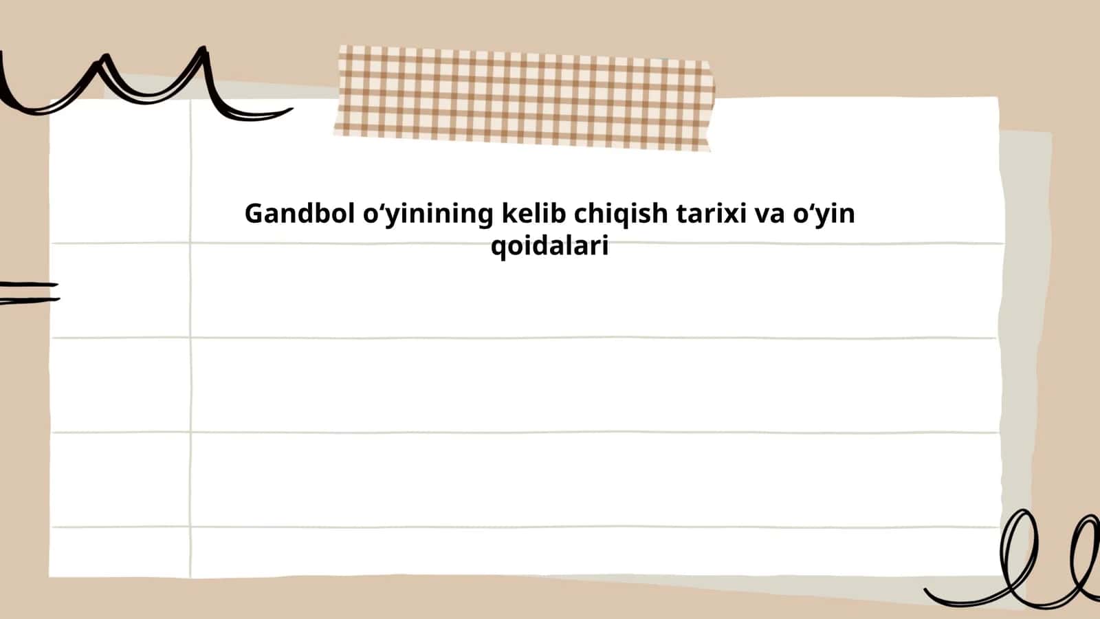 Gandbol oʻyinining kelib chiqish tarixi va oʻyin qoidalari