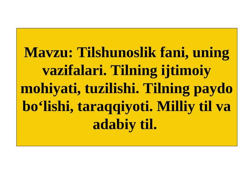 Tilshunoslik fanining vazifalari