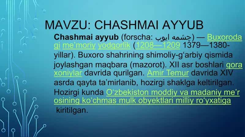 chashmai ayyub