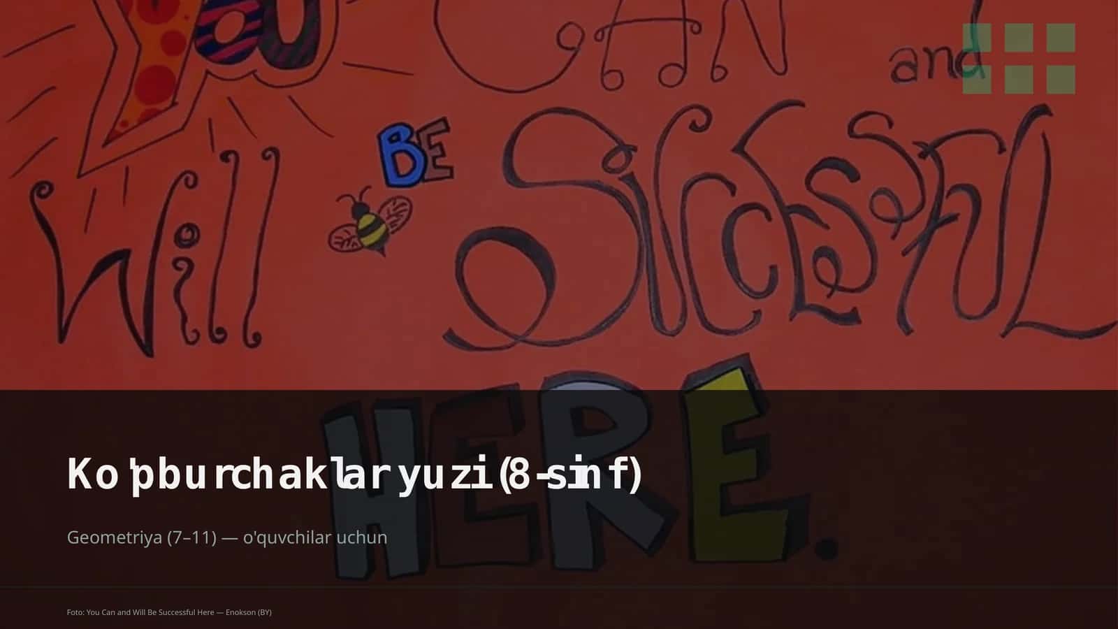 Ko'pburchaklar yuzi (8-sinf)