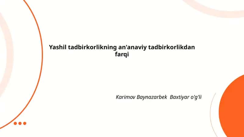 Yashil energiya manbalari