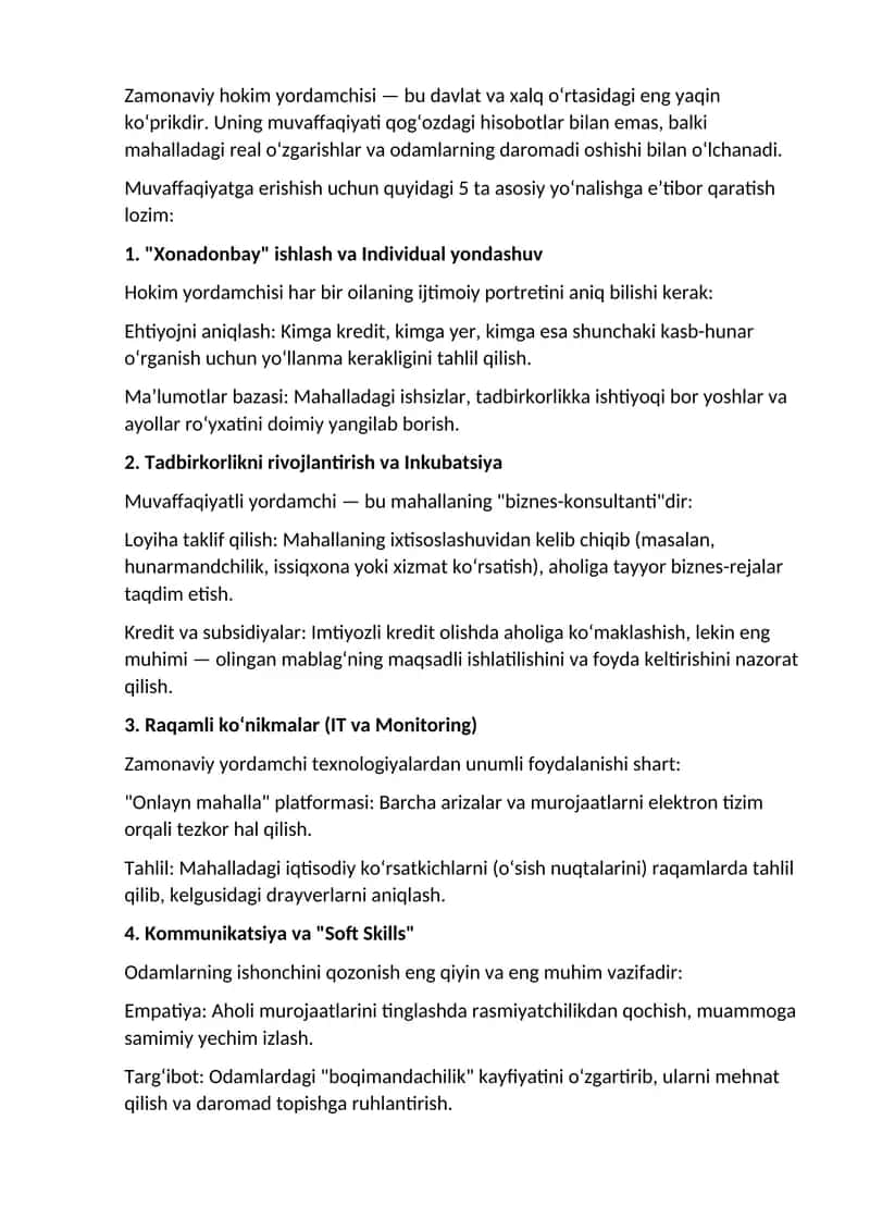 Zamonaviy hokim yordamchisi
