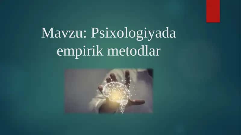 Psixologiyada empirik metodlar