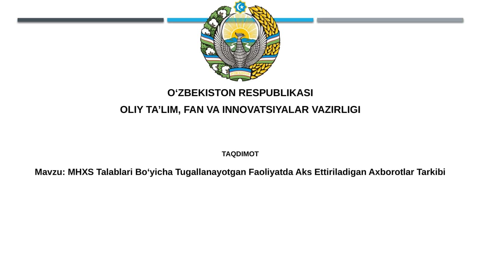 Faoliyatning Maqsad va Vazifalari