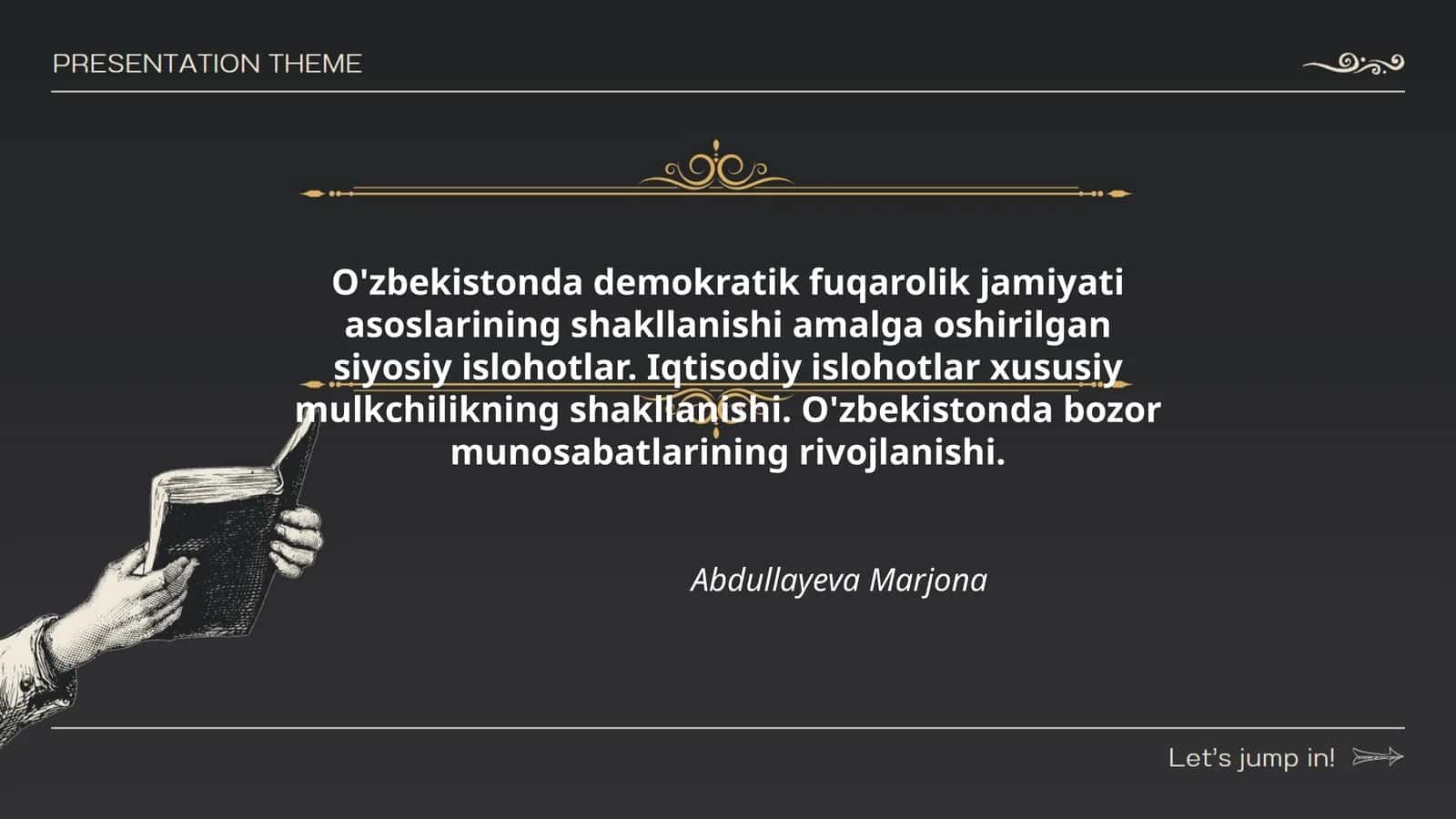 O'zbekistonda demokratik fuqarolik jamiyati asoslarining shakllanishi amalga oshirilgan siyosiy islohotlar