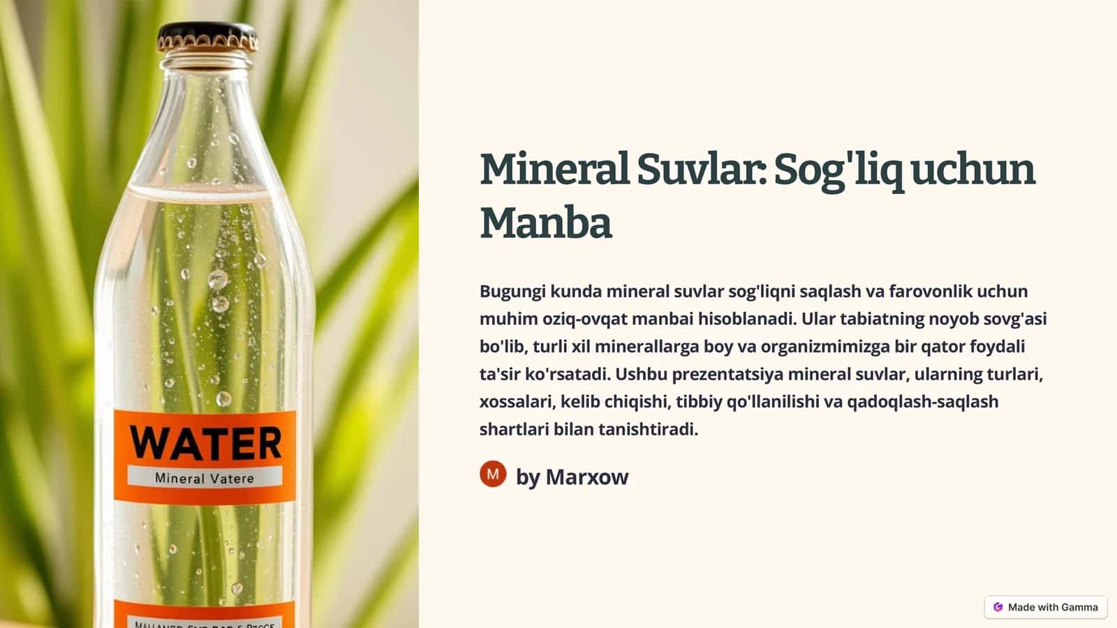 Mineral Suvlar