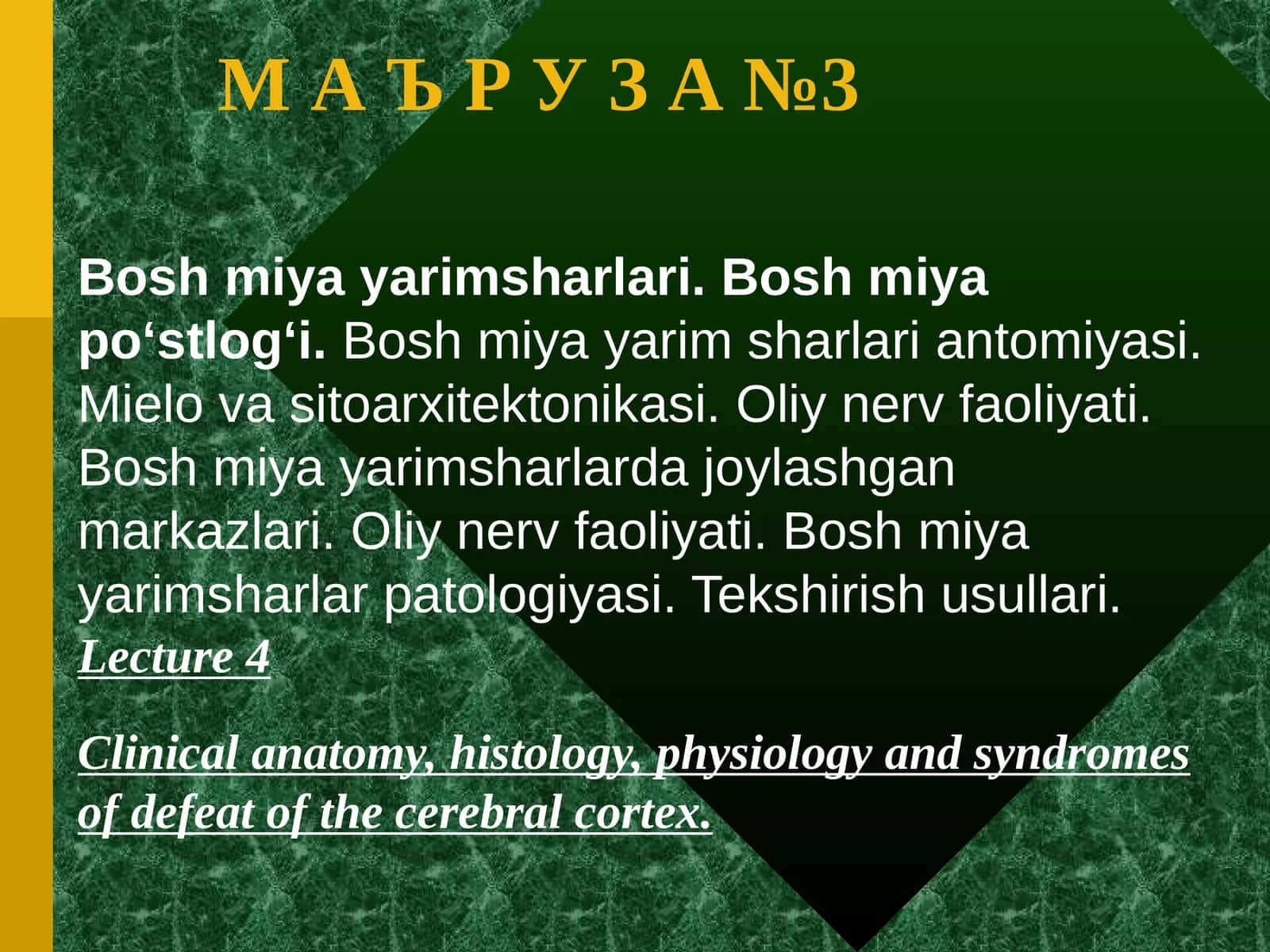 Bosh miya fiziologiyasi