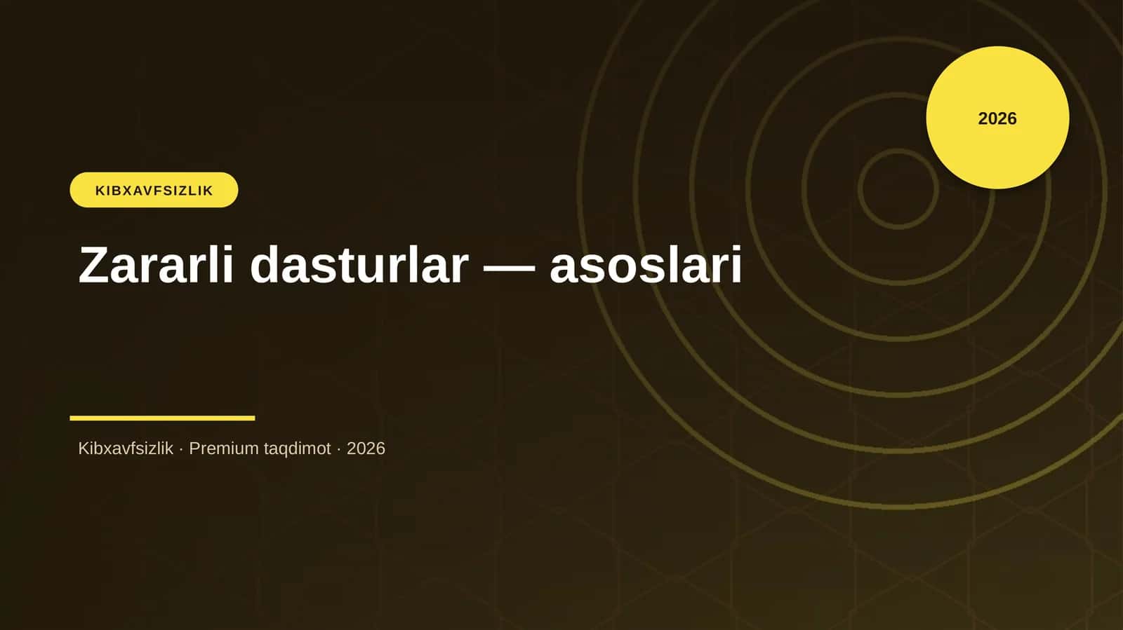 Zararli dasturlar — asoslari