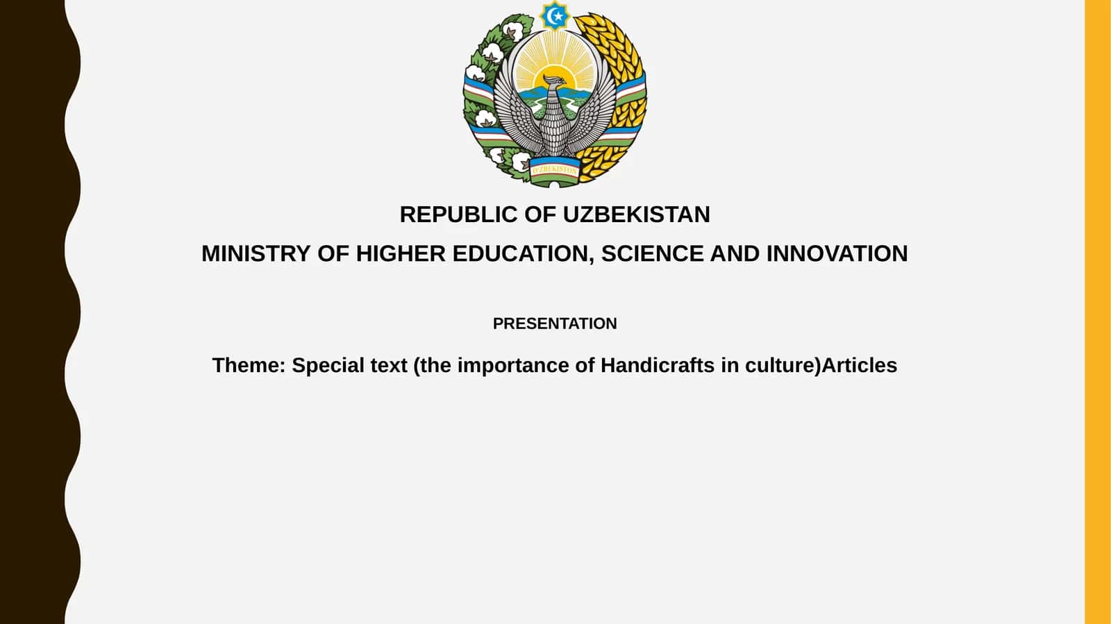 Presentation on Handicrafts