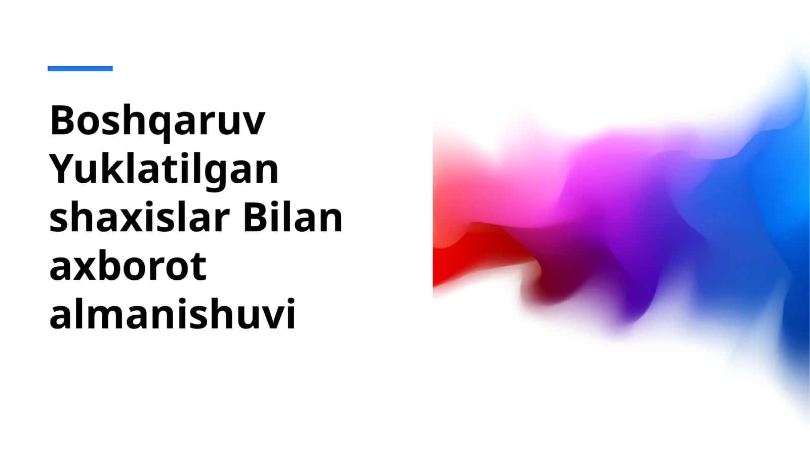 Boshqaruv Yuklatilgan Shaxslar Bilan Axborot Almashinuvi