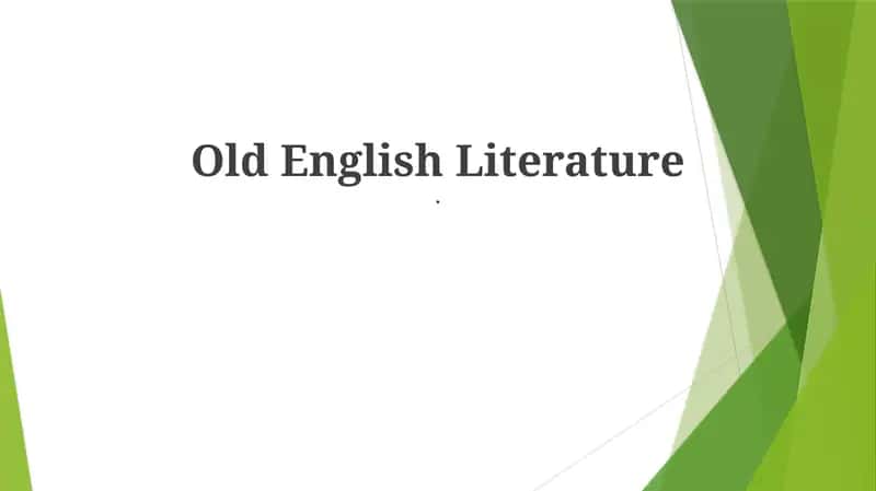 Old English Literature