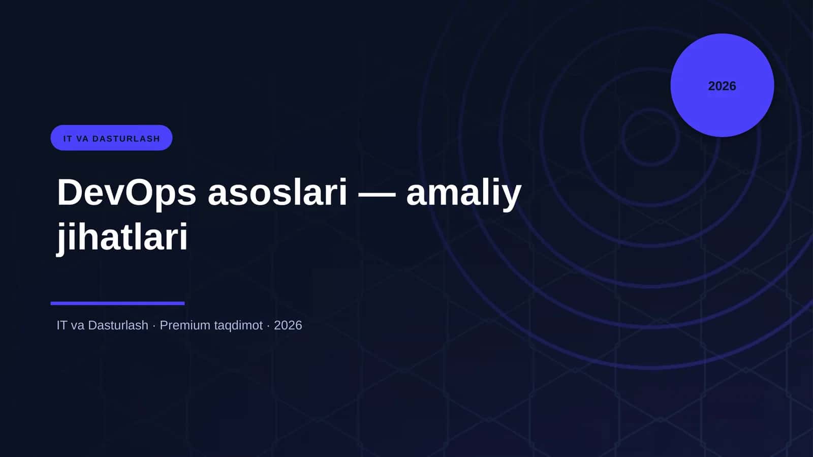 DevOps asoslari — amaliy jihatlari