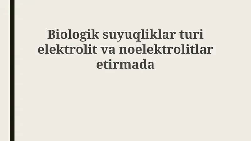 Biologik suyuqliklar turie