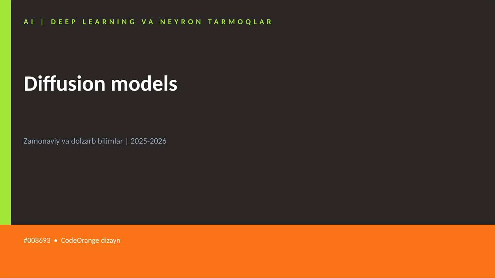 AI | DEEP LEARNING VA NEYRON TARMOQLAR